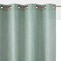 Штора С люверсами с эффектом ткани меланж Exuron 180 x 135 см зеленый LA REDOUTE INTERIEURS  фото, kupilegko.ru